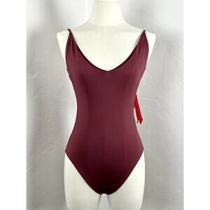 LEFT ON FRIDAY Desert Plum One Piece Bathing/Body Suit (NWT) Women's: Med